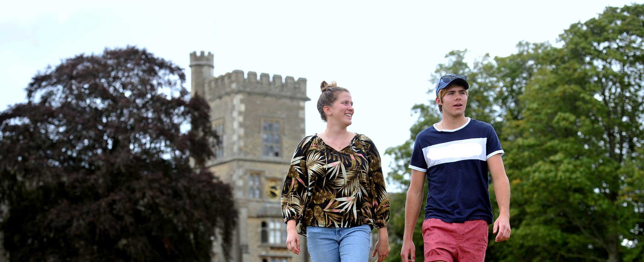 Students on campus