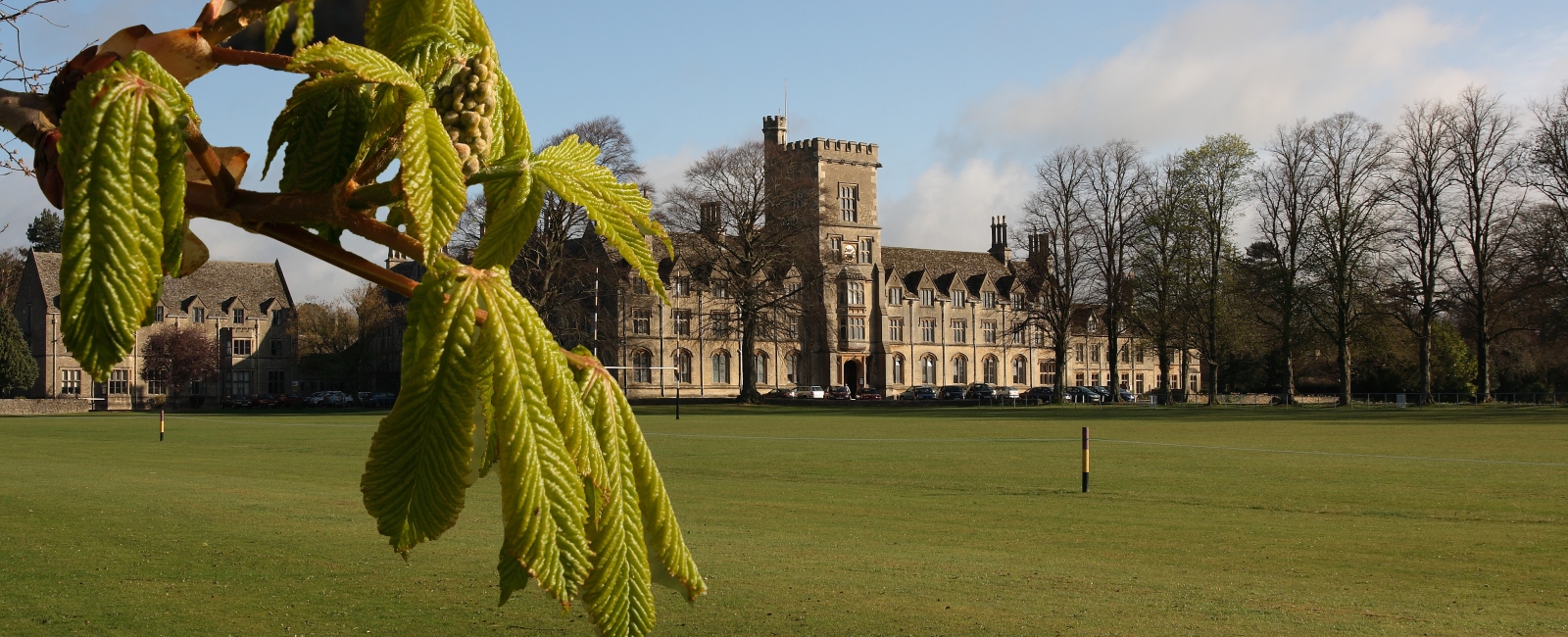 Main RAU building with horse chestnut tree in foreground