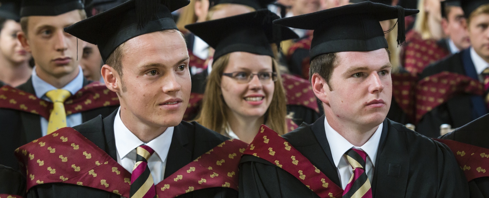 Graduates at convocation ceremony