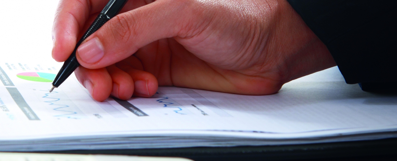 Close up of hand writing
