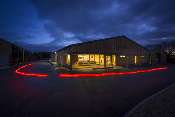 Rural Innovation Centre at night