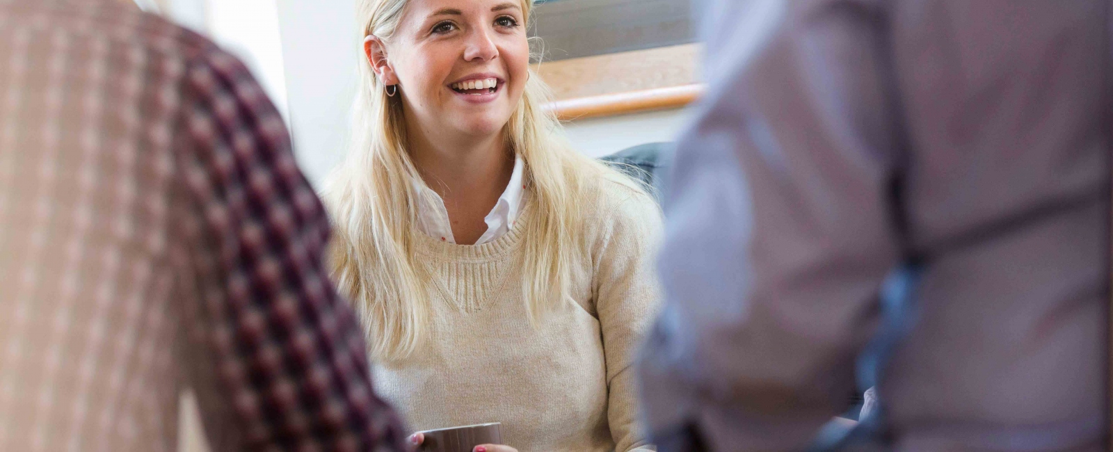 Student laughing