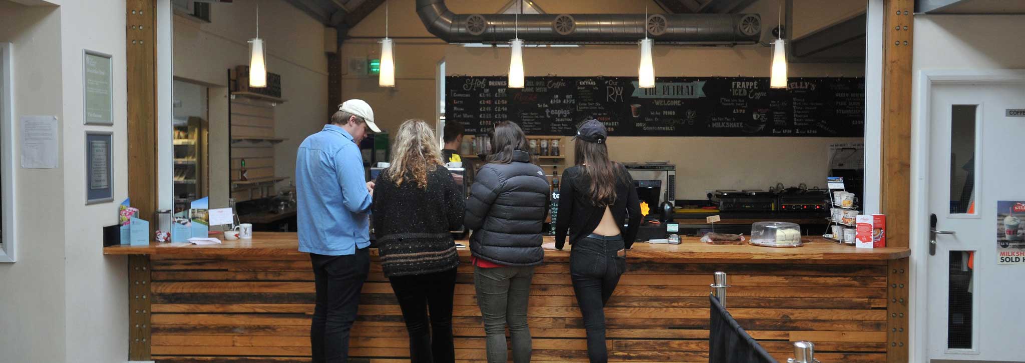Students at the Atrium cafe
