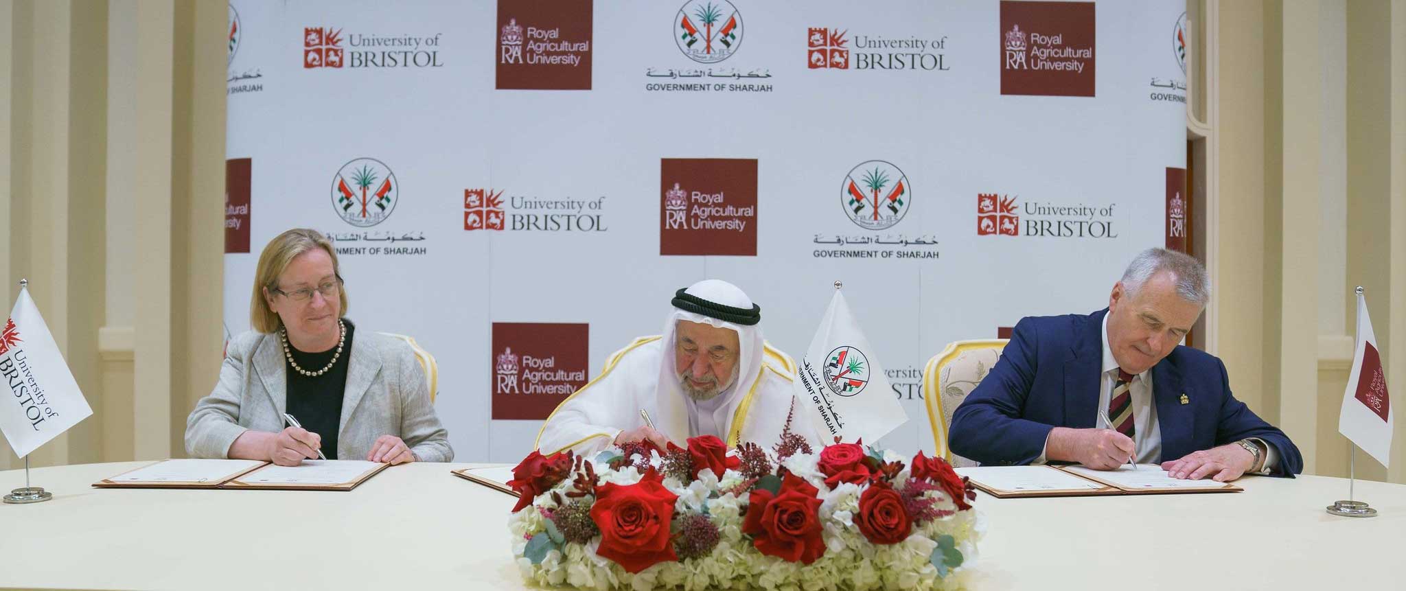 Signing the agreement with University of AIDhaid