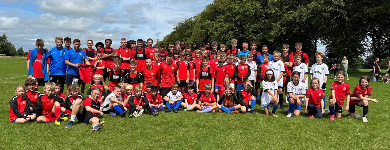 Swindon Town Academy and Stratton Youth Football Club teams at the RAU 3