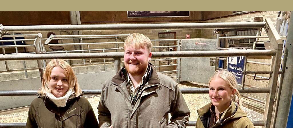 kaleb cooper and two rau bursary winners at teh cattle market