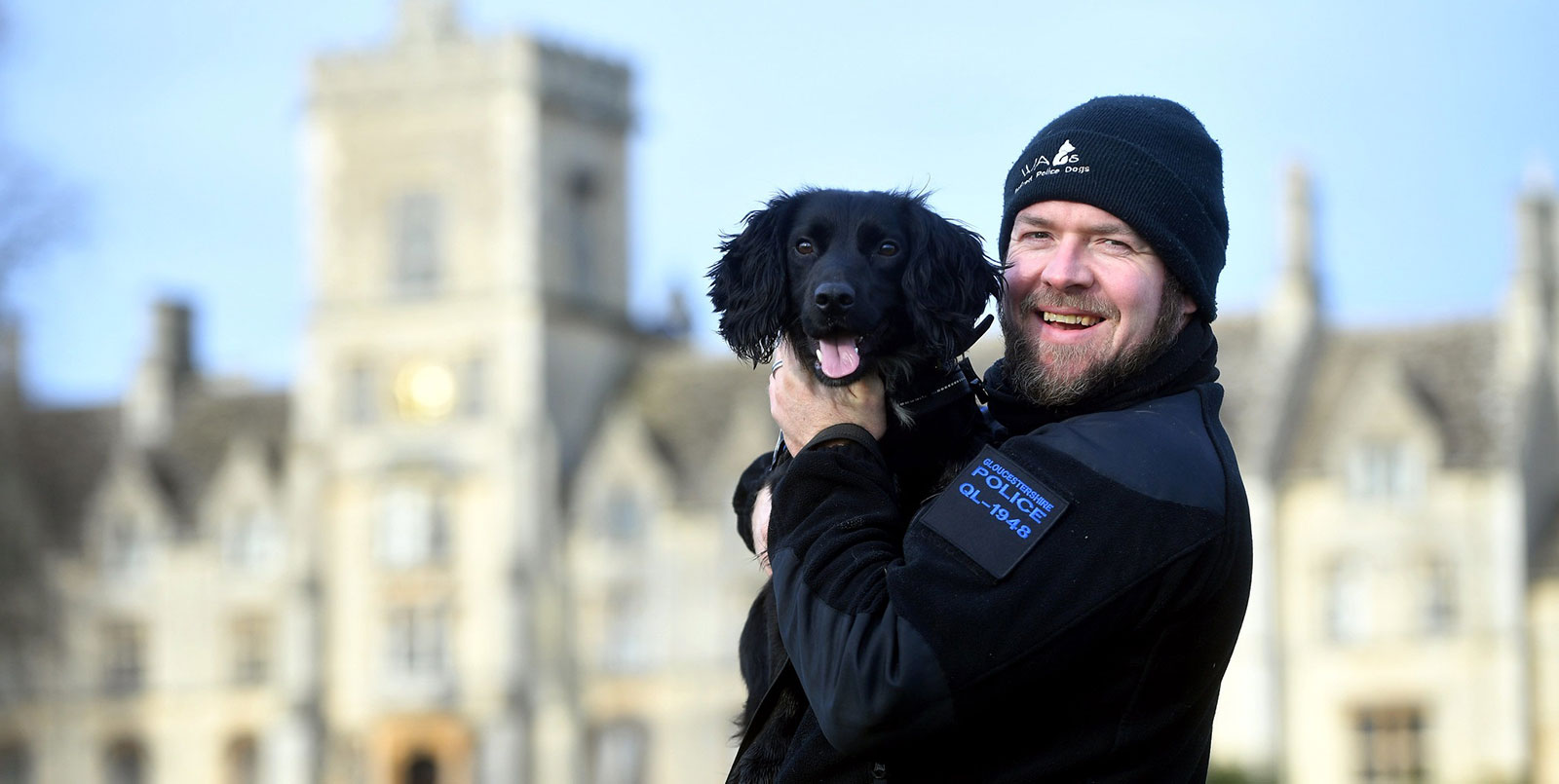 Police dog Marshall and his handler