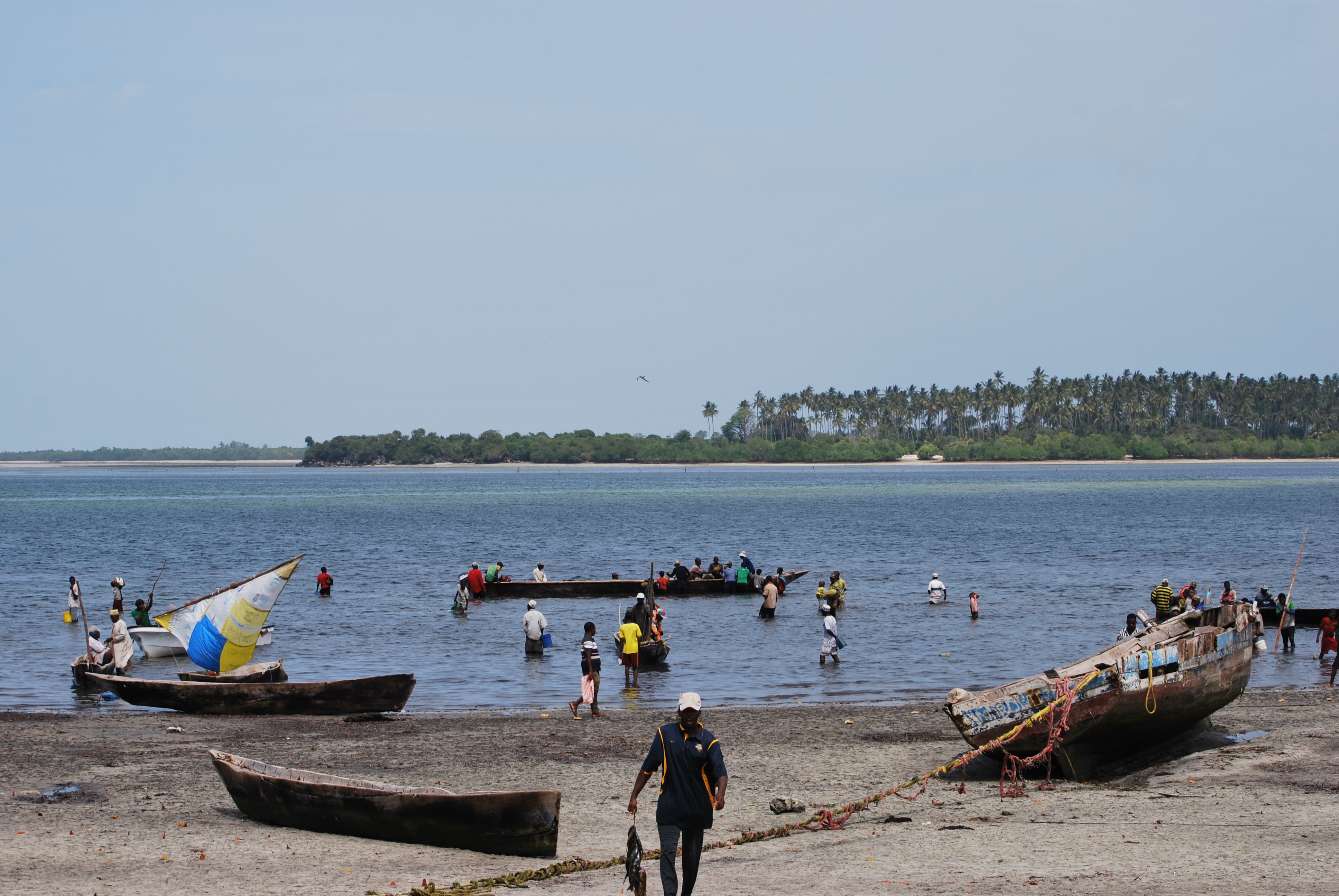 A fishing harbour