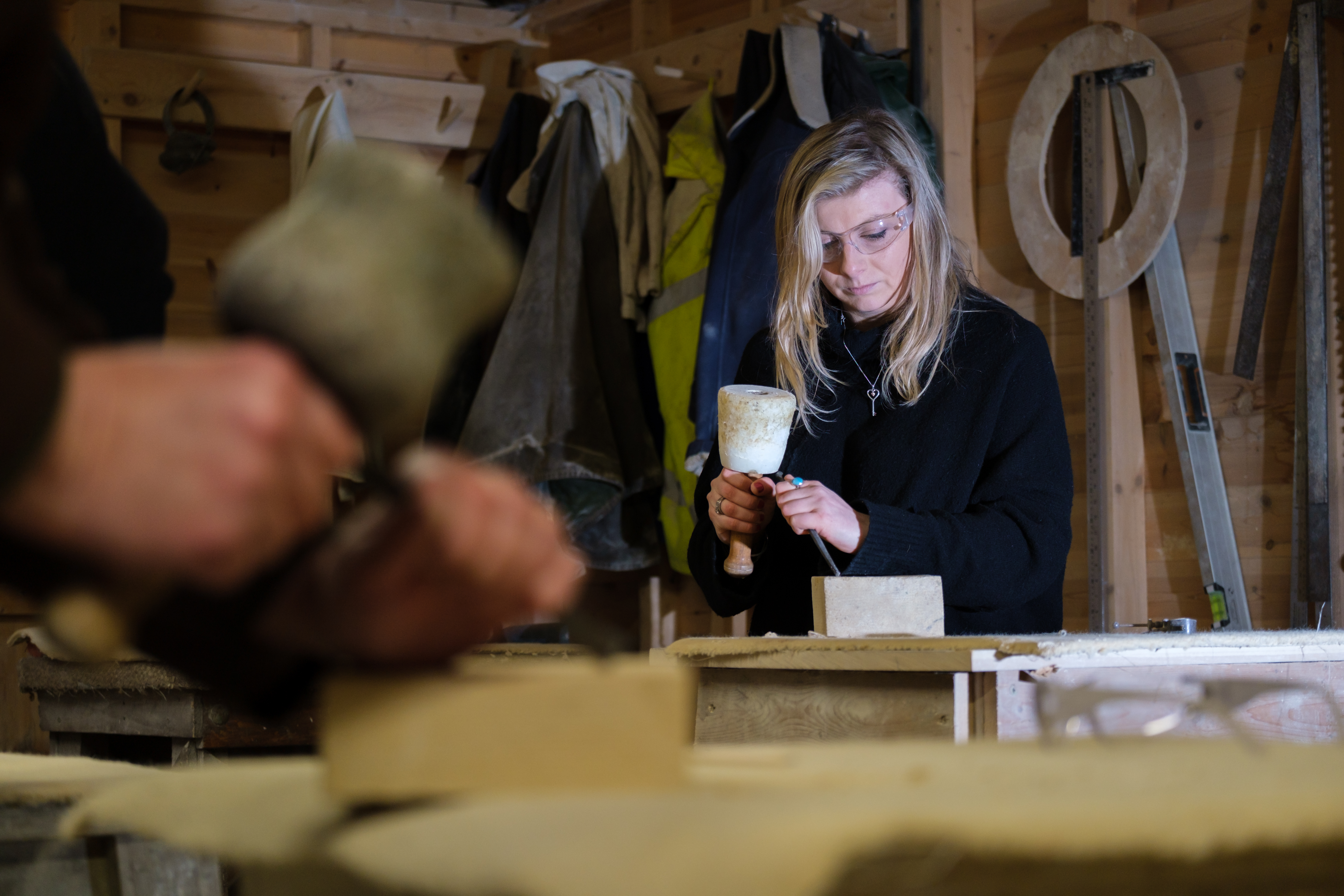 RAU student practicing archeology  