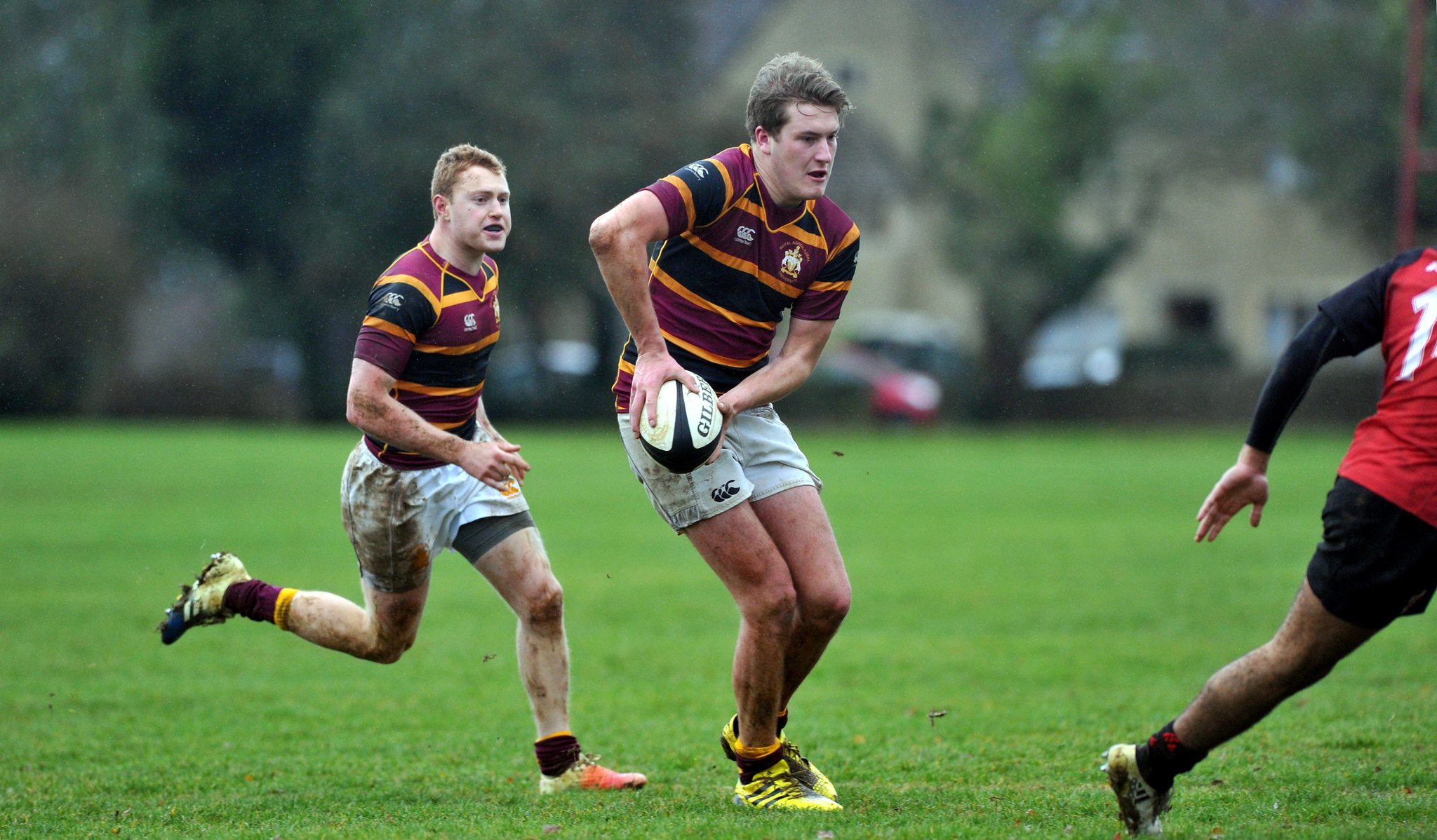 Students playing rugby