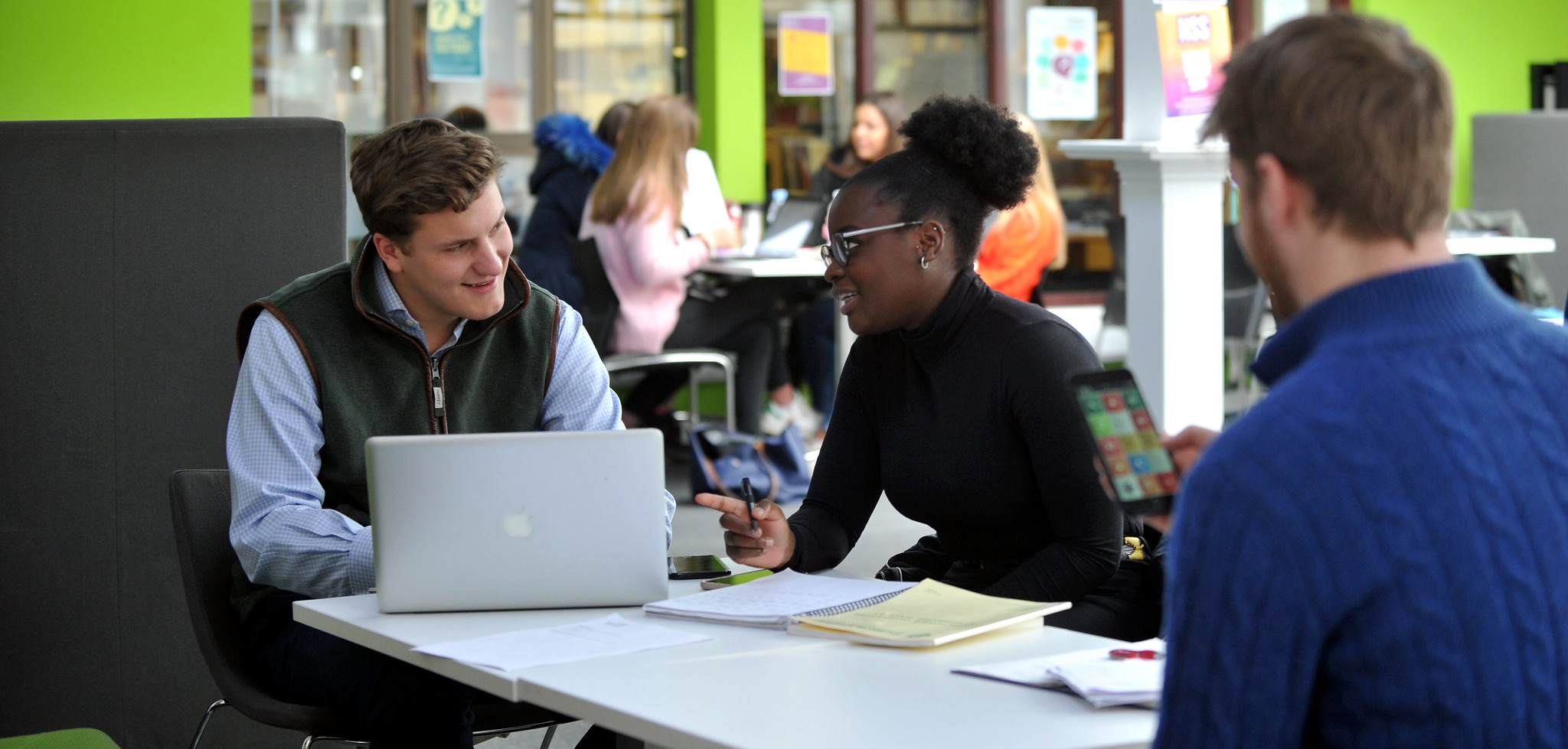 Students working in a group