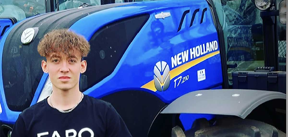 Student with a tractor