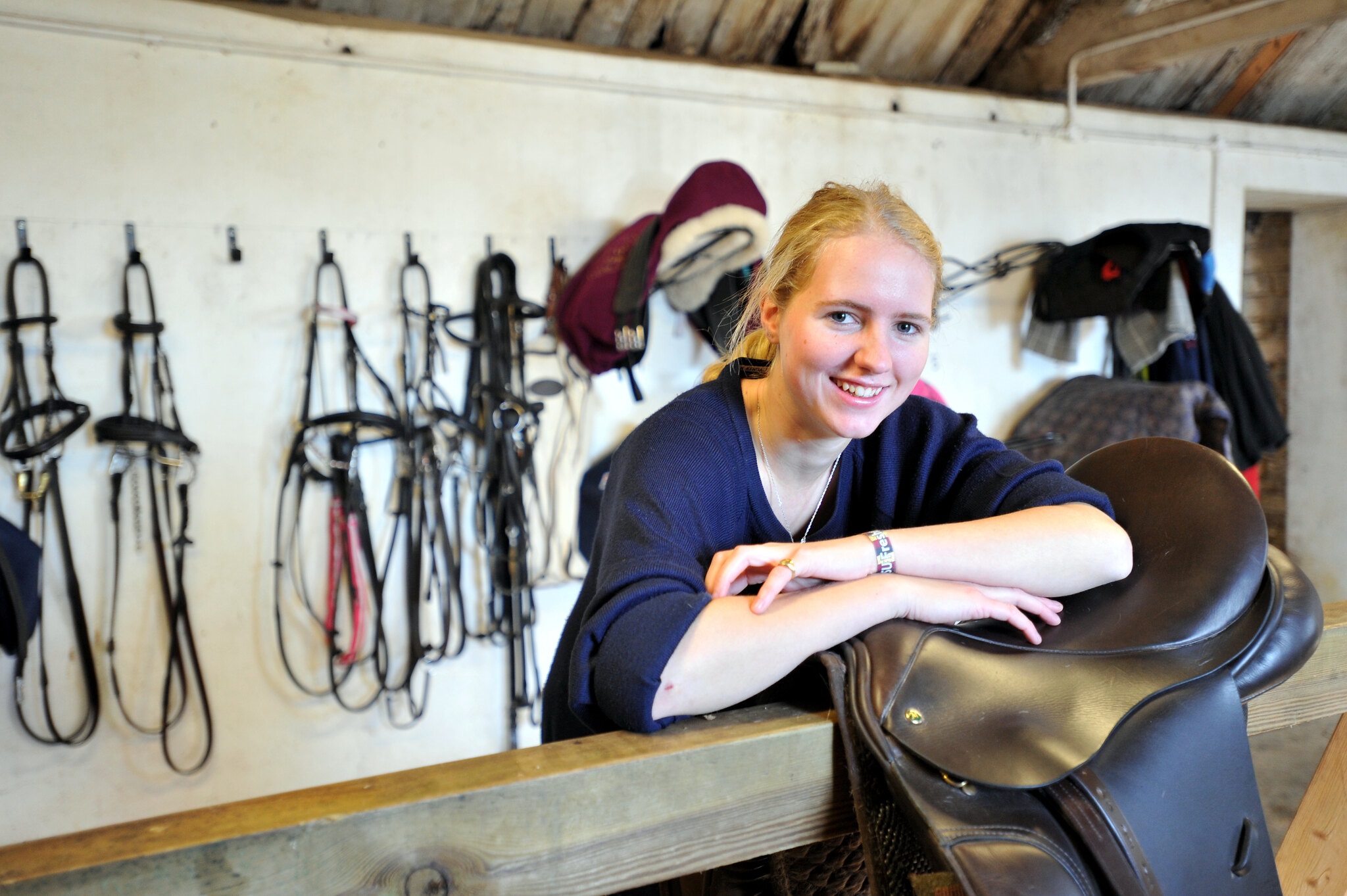 Student in tackroom