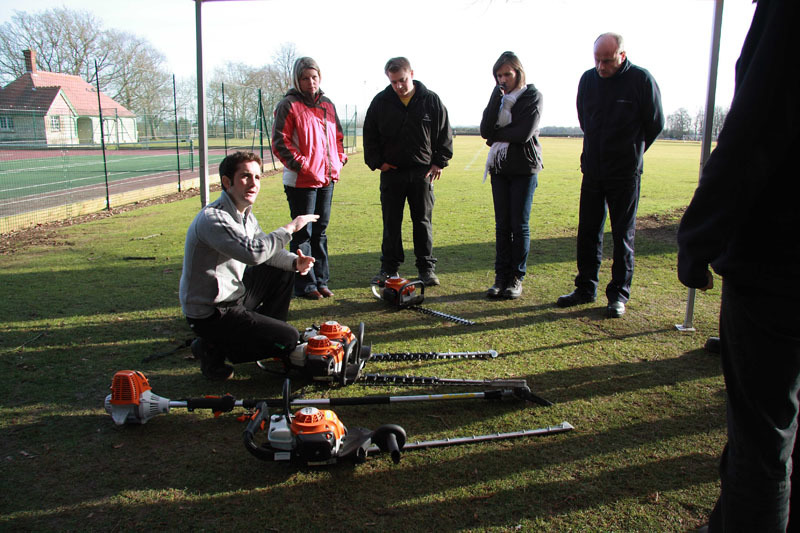 Sales training in the grounds