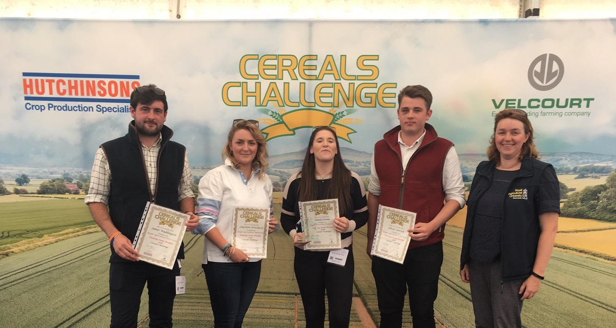 Winners of Cereals Challenge 2018 - Tania Coxon, Charlotte Pritchard, James Waddington and Oliver Carrick with Dr. Nicola Cannon
