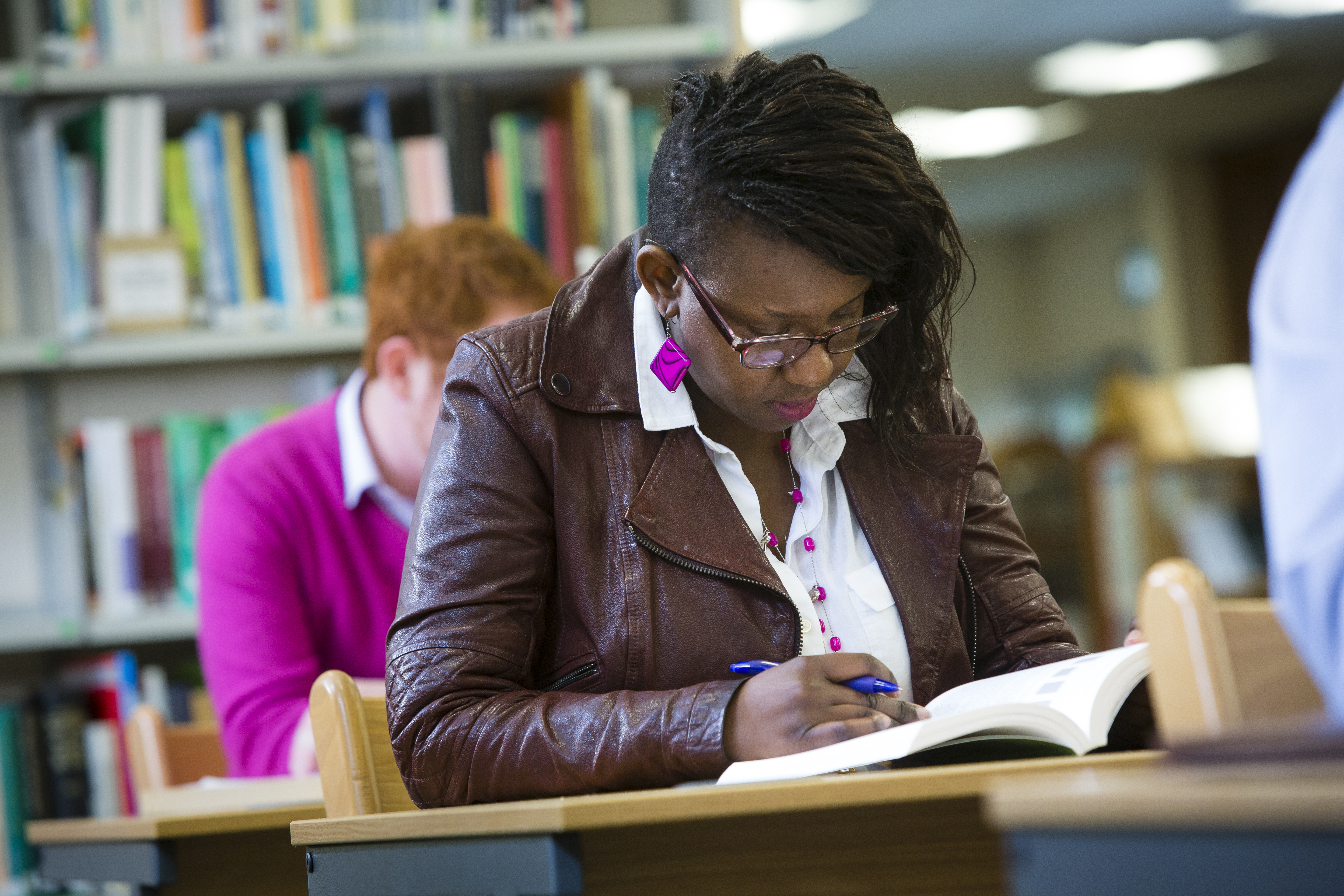 Students in library