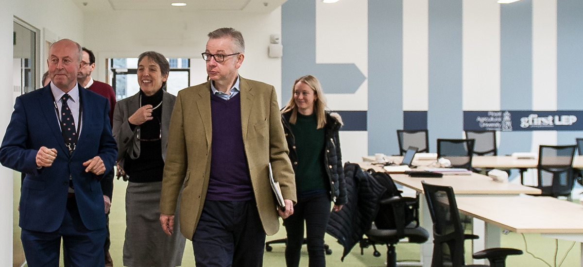 Michael Gove visiting RAU Growth Hub