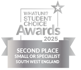 2025 Whatuni Awards South West second place small or specialist category