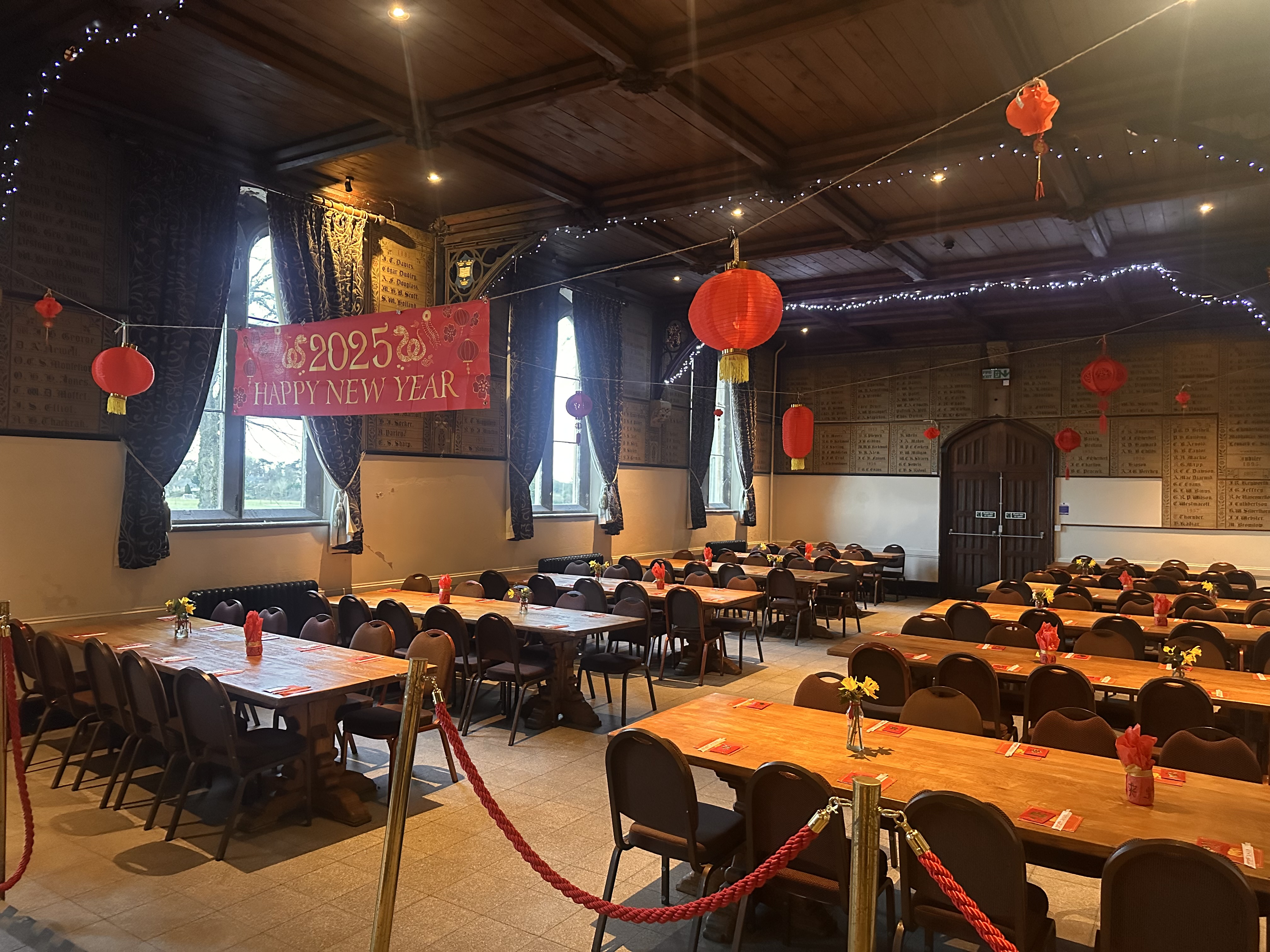 The Dining Hall set up for Chinese New Year