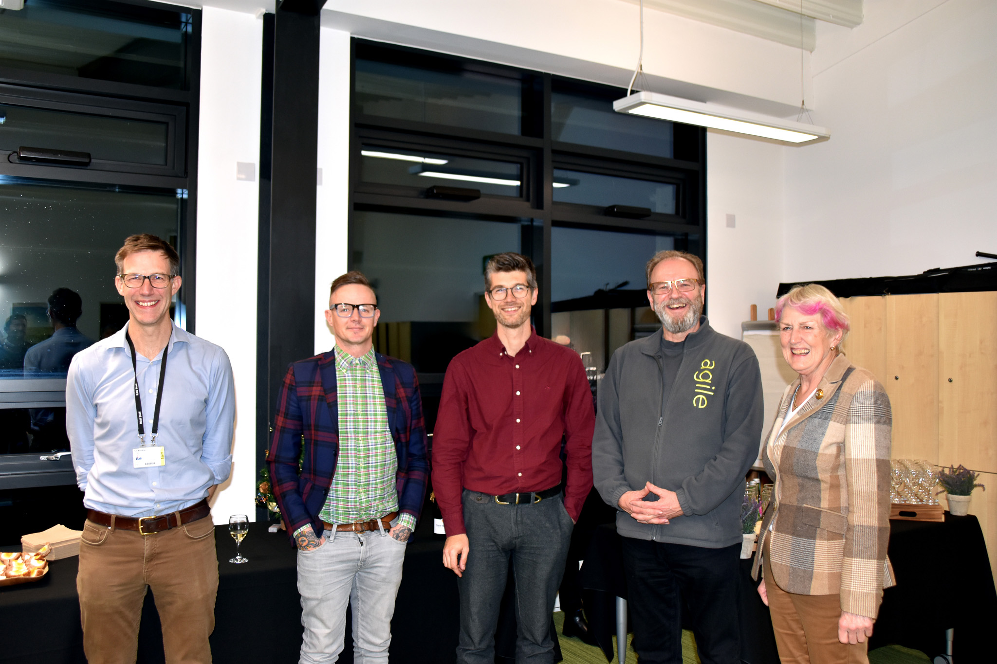 Portrait of judges and winner of 2024 challenge