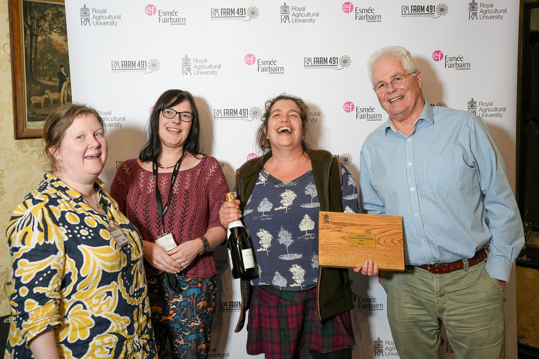 Portrait of judges and winner of 2025 Challenge