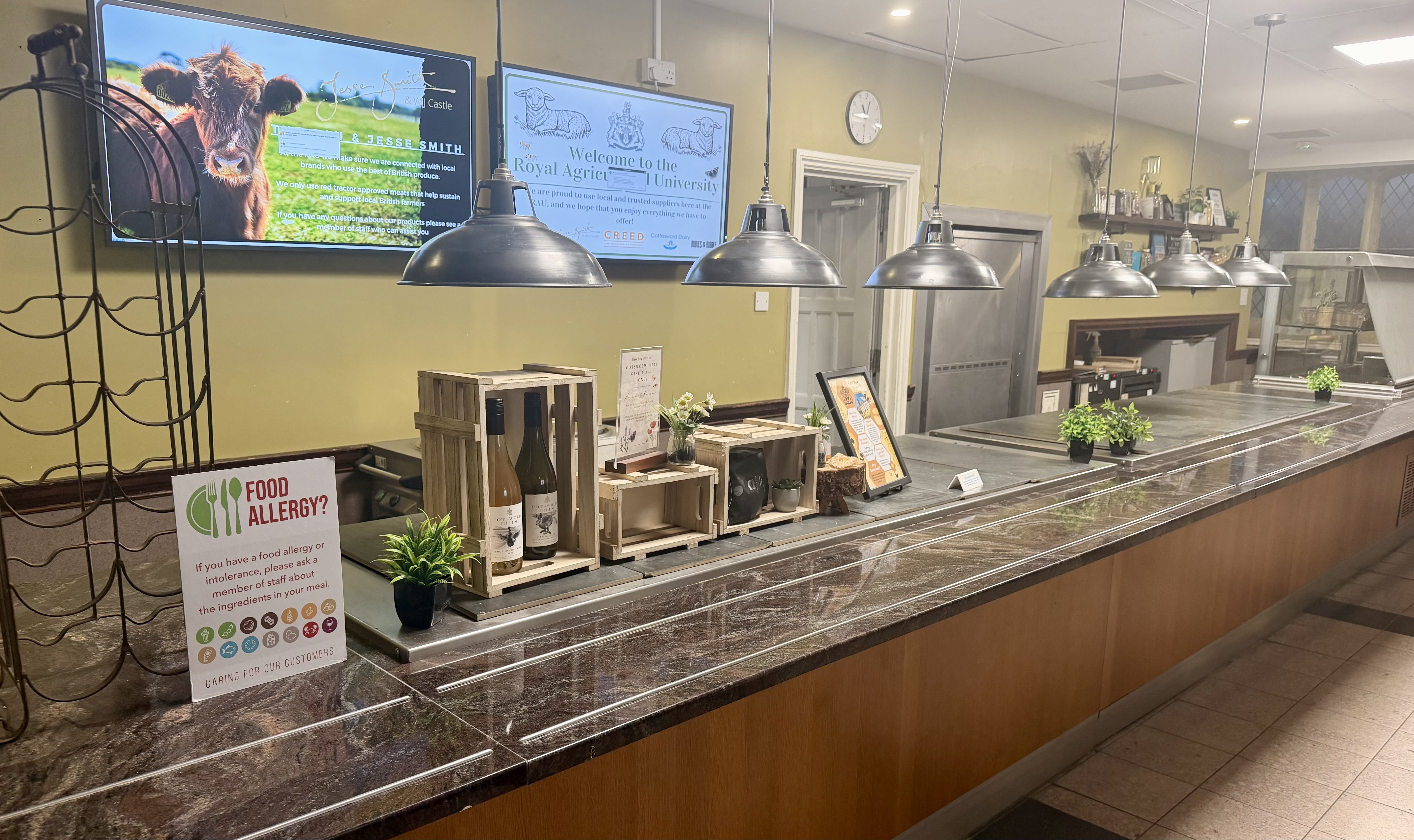 The restaurant servery