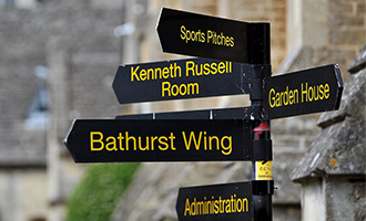 Signpost on RAU campus