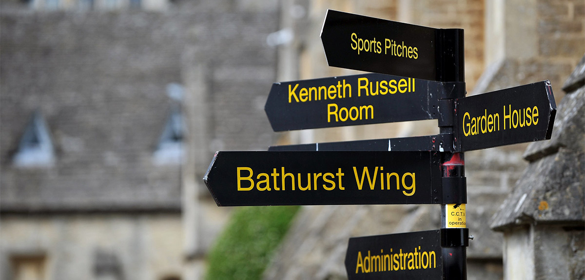 Signpost on RAU campus