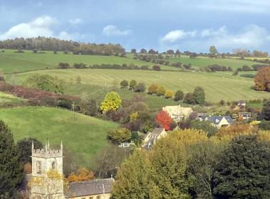 View of the Cotswold landscape