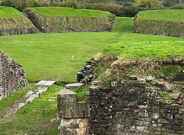 historical fort covered in grass
