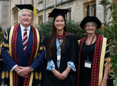 Professor Peter McCaffery, Rebecca Wilson and Dame Fiona Reynolds