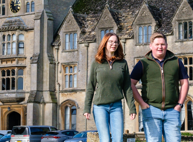 Students walking in front of RAU main building