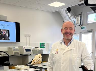 Andrew Hemmings in RAU lab