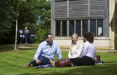 students on campus