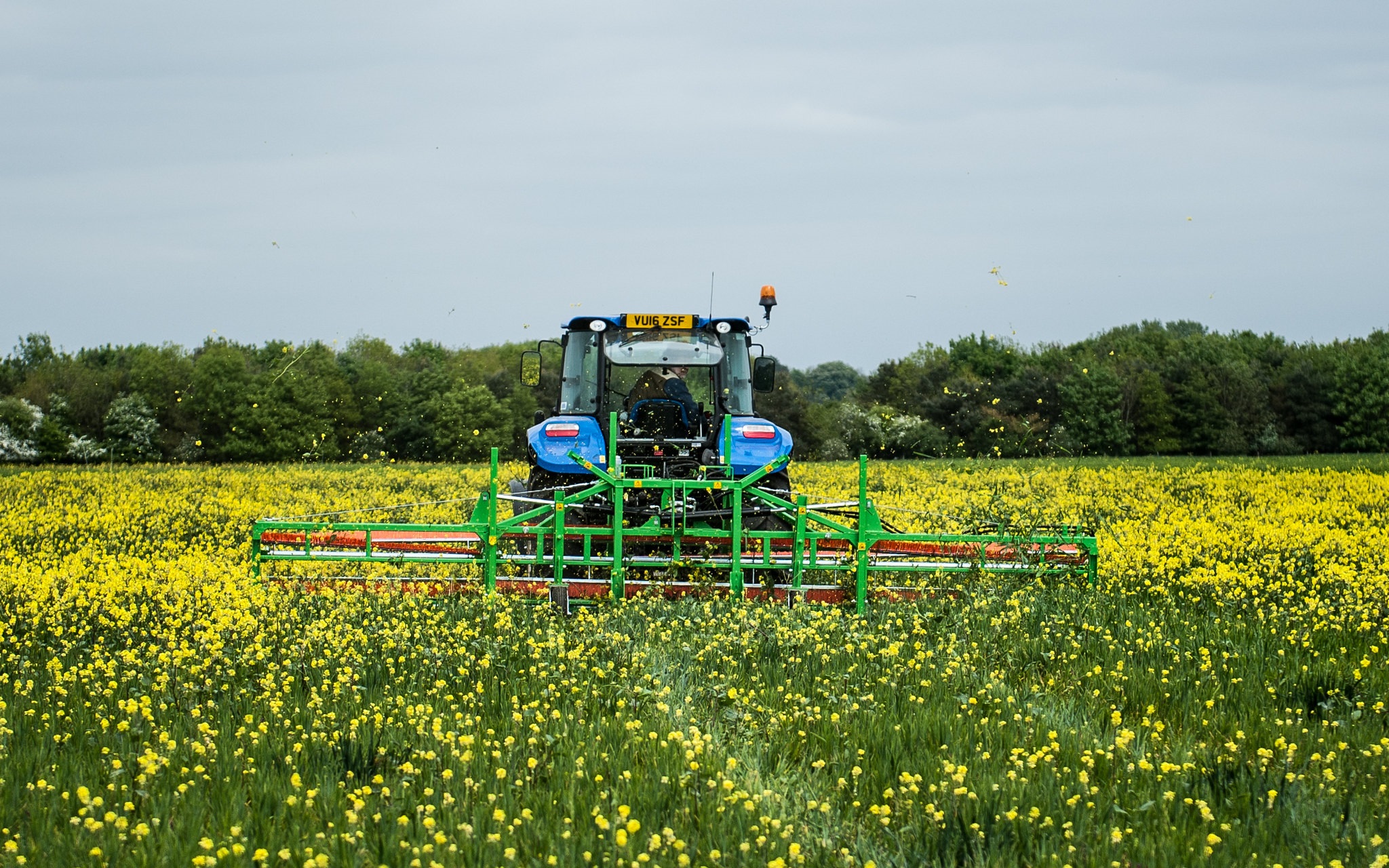 Tractor working in a field